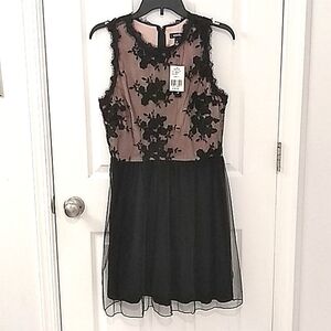 NWT Floral Black Sleeveless Dress Size 11